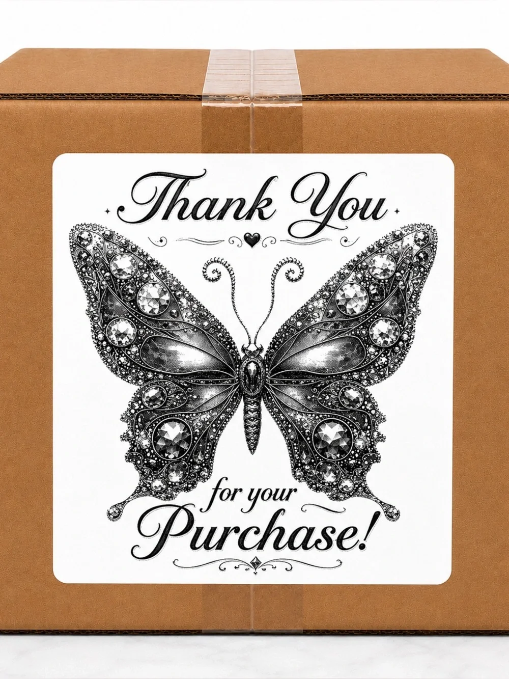 Butterfly Thank You Stickers-100ct